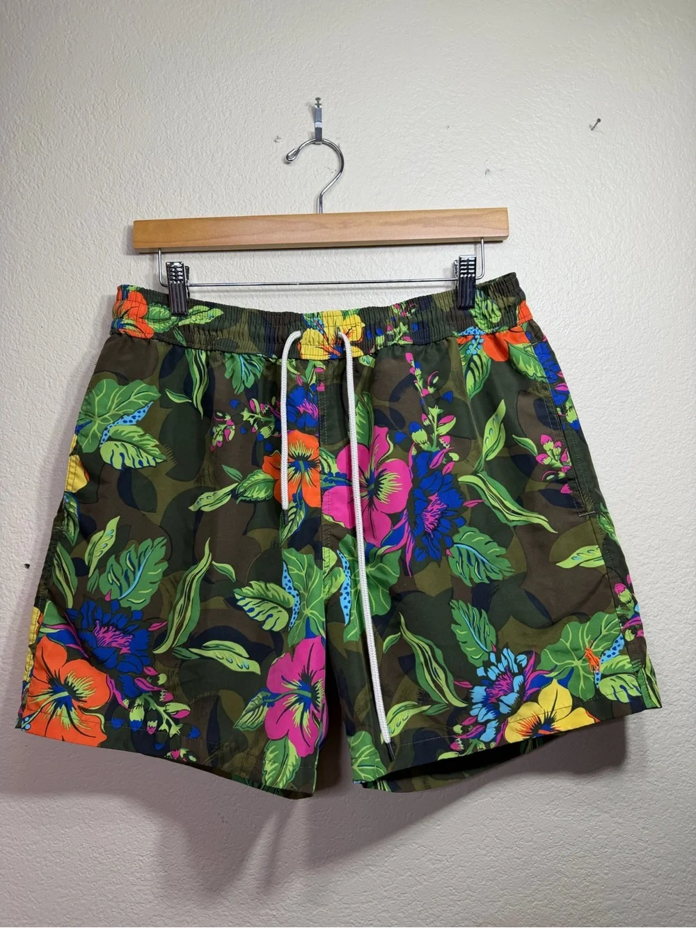 Polo by Ralph Lauren Men's Floral Swim Trunks Large Beach Vacation